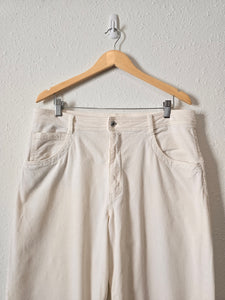 Anthropologie Cream Corduroy Pants (32)