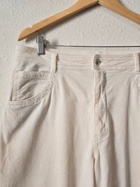 Anthropologie Cream Corduroy Pants (32)