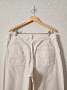 Anthropologie Cream Corduroy Pants (32)