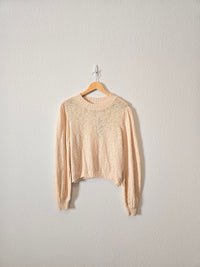 NEW Textured Puff Sleeve Sweater (XL)