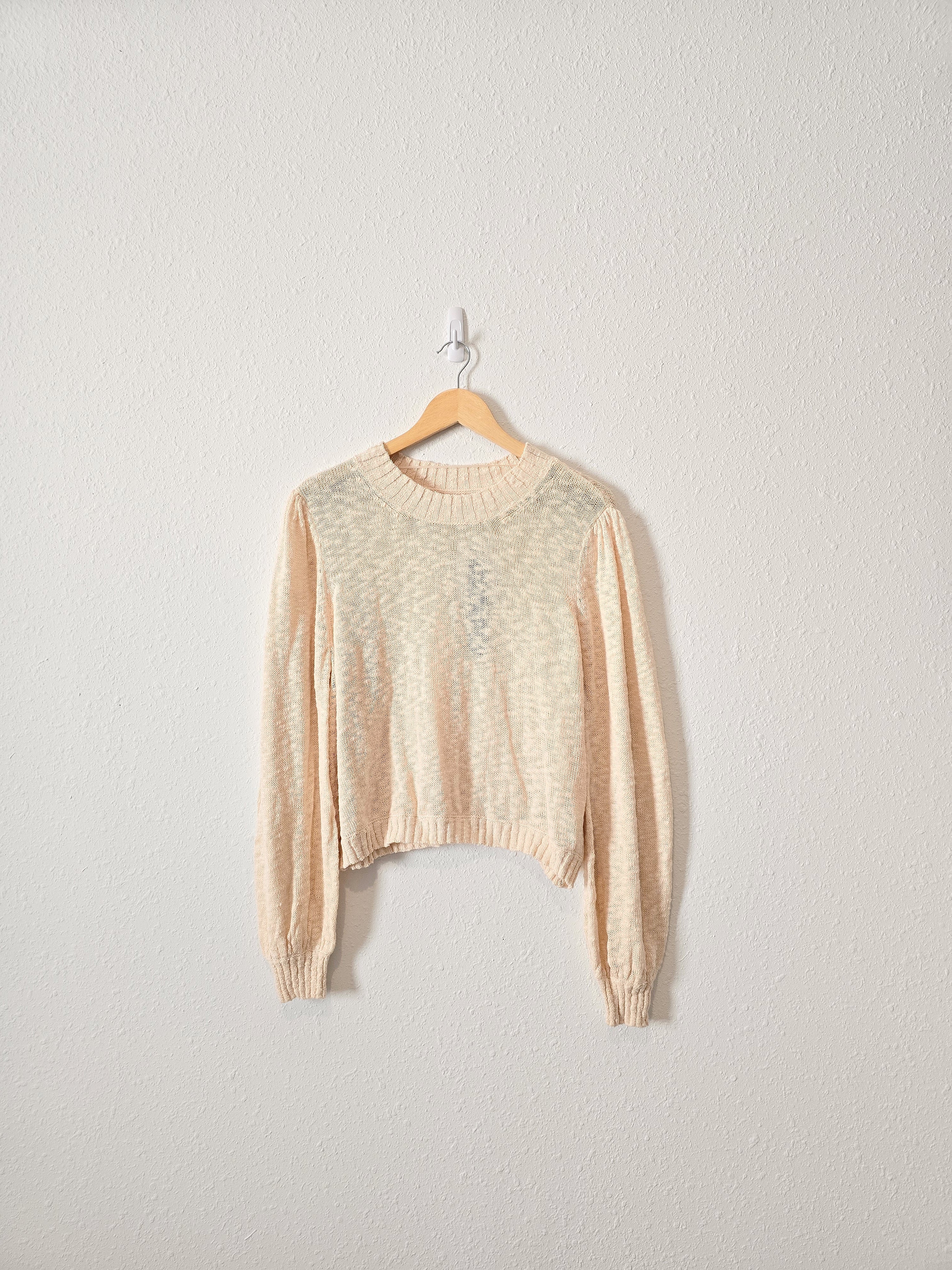 NEW Textured Puff Sleeve Sweater (XL)