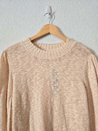 NEW Textured Puff Sleeve Sweater (XL)