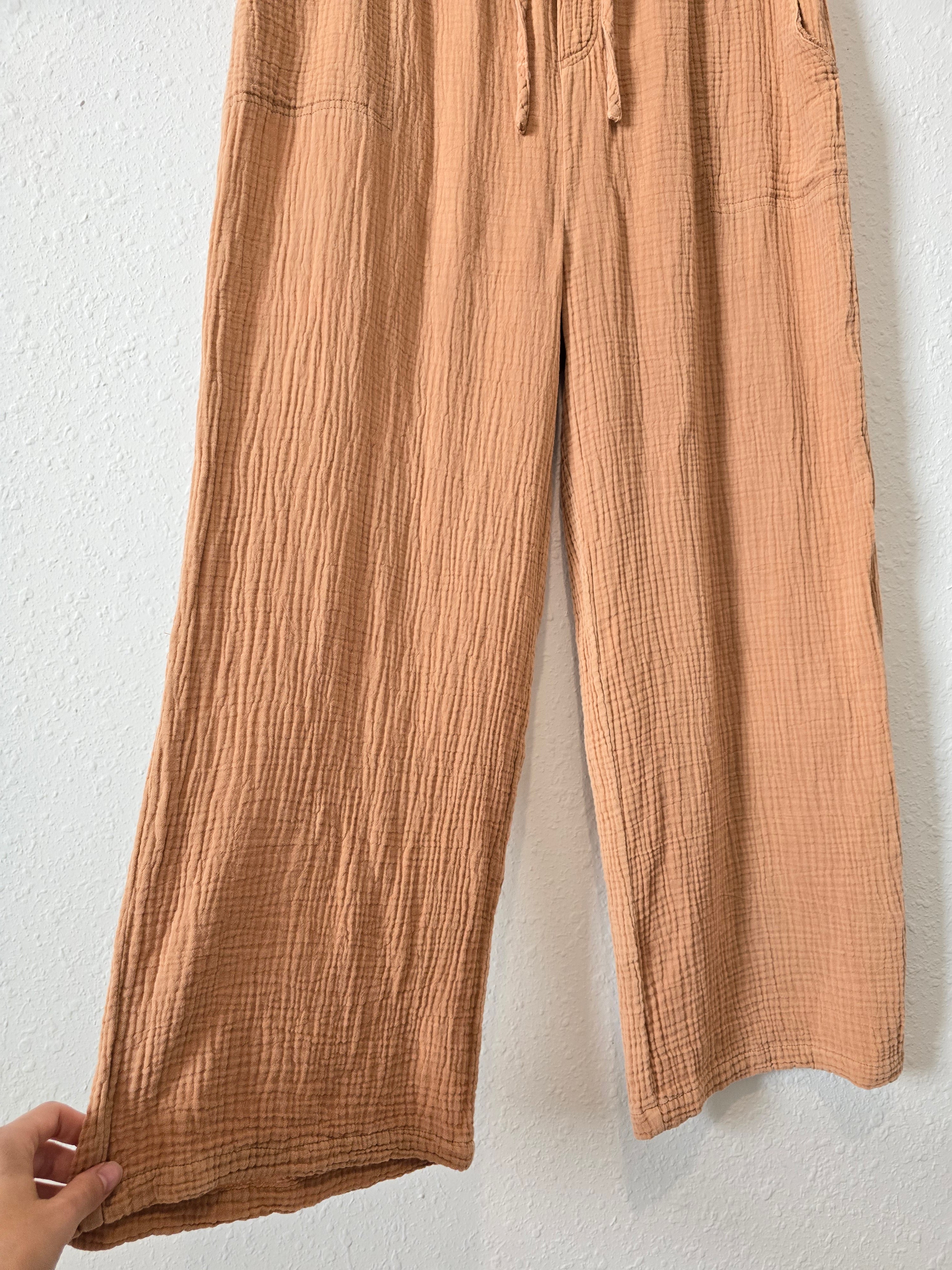 Easel Wide Leg Gauze Pants (L)