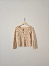 Vintage Crochet Knit Button Up (S)