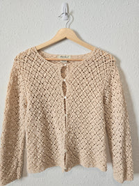 Vintage Crochet Knit Button Up (S)