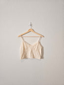 Cream Lace Cropped Tank (M)