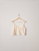 Cream Lace Cropped Tank (M)