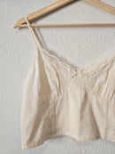 Cream Lace Cropped Tank (M)