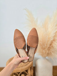 Brown Woven Mules (7)