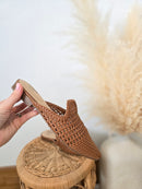 Brown Woven Mules (7)