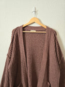 Brown Cozy Knit Cardigan (L)