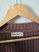 Brown Cozy Knit Cardigan (L)