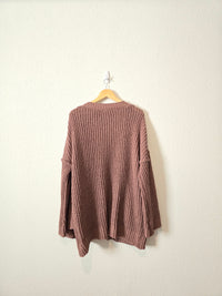 Brown Cozy Knit Cardigan (L)