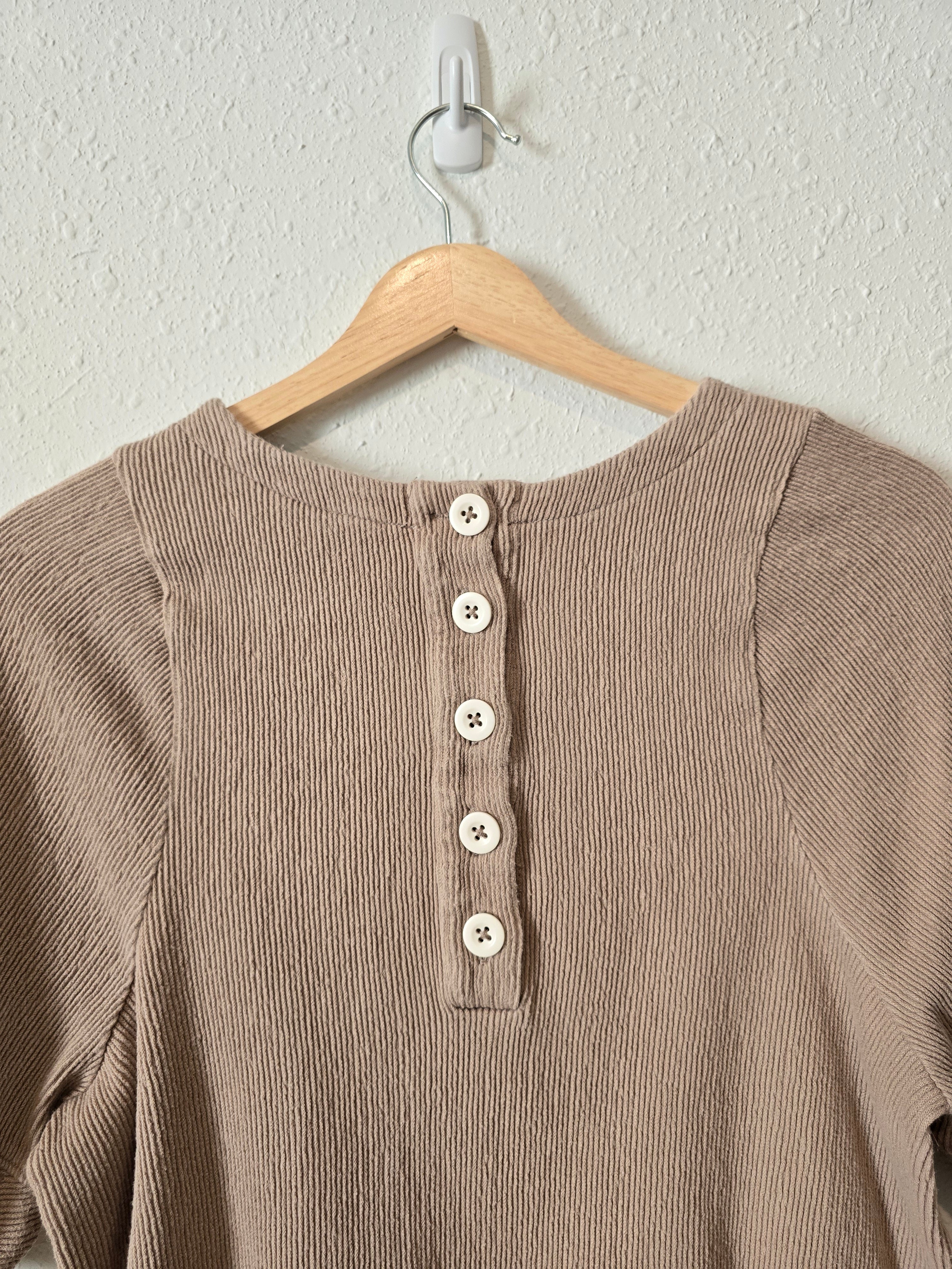 Madewell Ribbed Button Back Top (S)