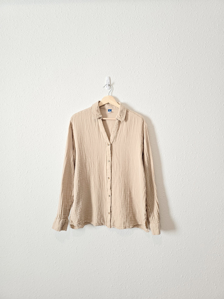 Cotton Gauze Button Up (M tall)