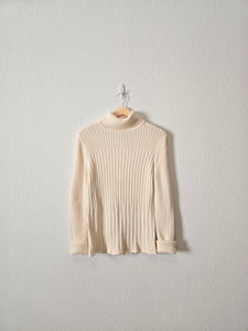 Vintage Ribbed Turtleneck Sweater (M)