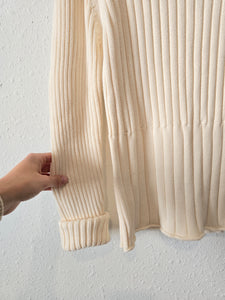 Vintage Ribbed Turtleneck Sweater (M)