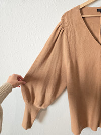 NEW Camel Puff Sleeve Sweater (XXL)