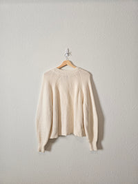 Chunky Knit Button Up Sweater (M)