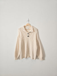 Aerie Chunky Henley Sweater (L)