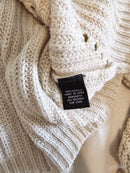 Neutral Textured Knit Sweater (S)