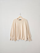 Ribbed Puff Sleeve Sweater (XL)