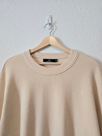 Ribbed Puff Sleeve Sweater (XL)