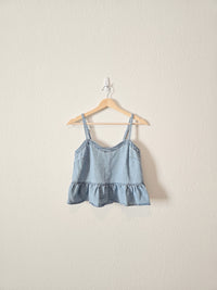 Madewell Denim Ruffle Top (0)