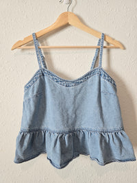 Madewell Denim Ruffle Top (0)