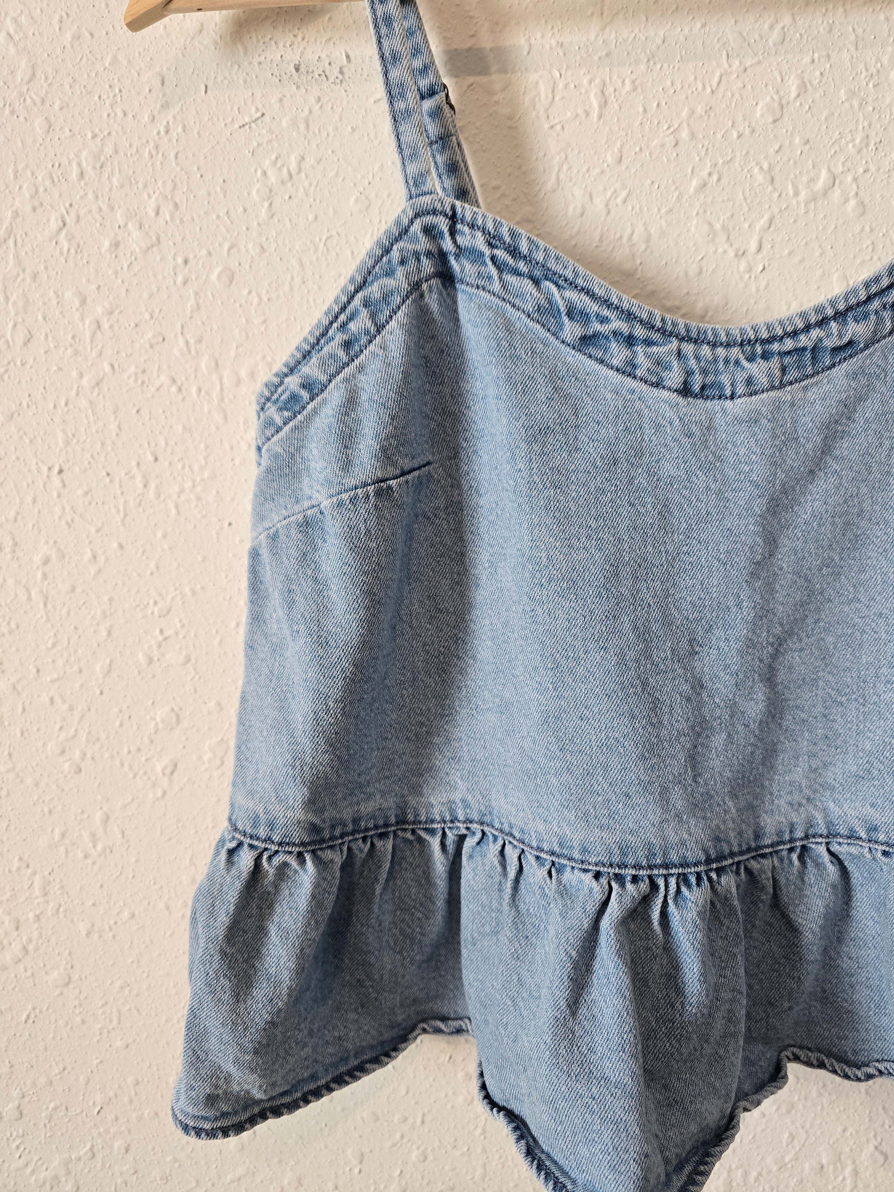 Madewell Denim Ruffle Top (0)