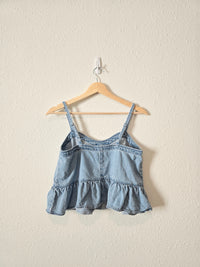 Madewell Denim Ruffle Top (0)