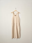 Vintage Linen Blend Midi Dress (S)