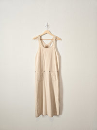 Vintage Linen Blend Midi Dress (S)