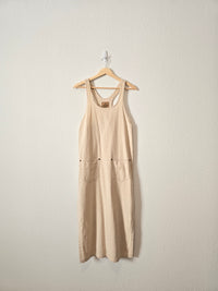 Vintage Linen Blend Midi Dress (S)