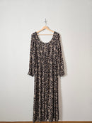 Black Floral Maxi Dress (XL)