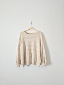 Neutral Textured Knit Sweater (XXL)