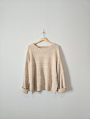 Neutral Textured Knit Sweater (XXL)