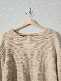 Neutral Textured Knit Sweater (XXL)