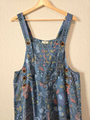 Easel Floral Wide Leg Overalls (S)