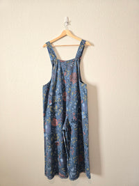 Easel Floral Wide Leg Overalls (S)