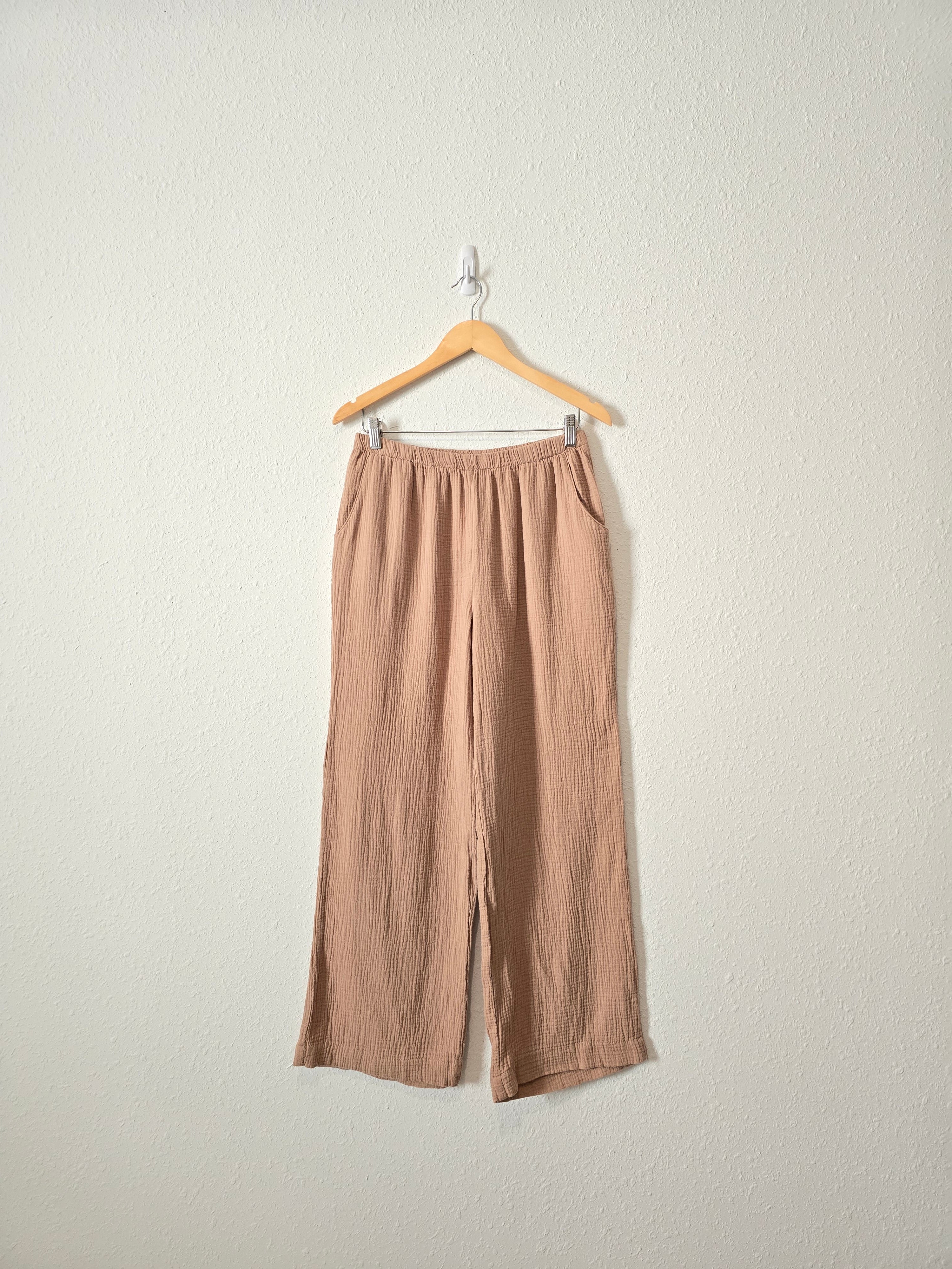 Cotton Gauze Straight Pants (L)