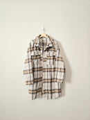 Melloday Plaid Open Shacket (2X)