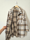 Melloday Plaid Open Shacket (2X)