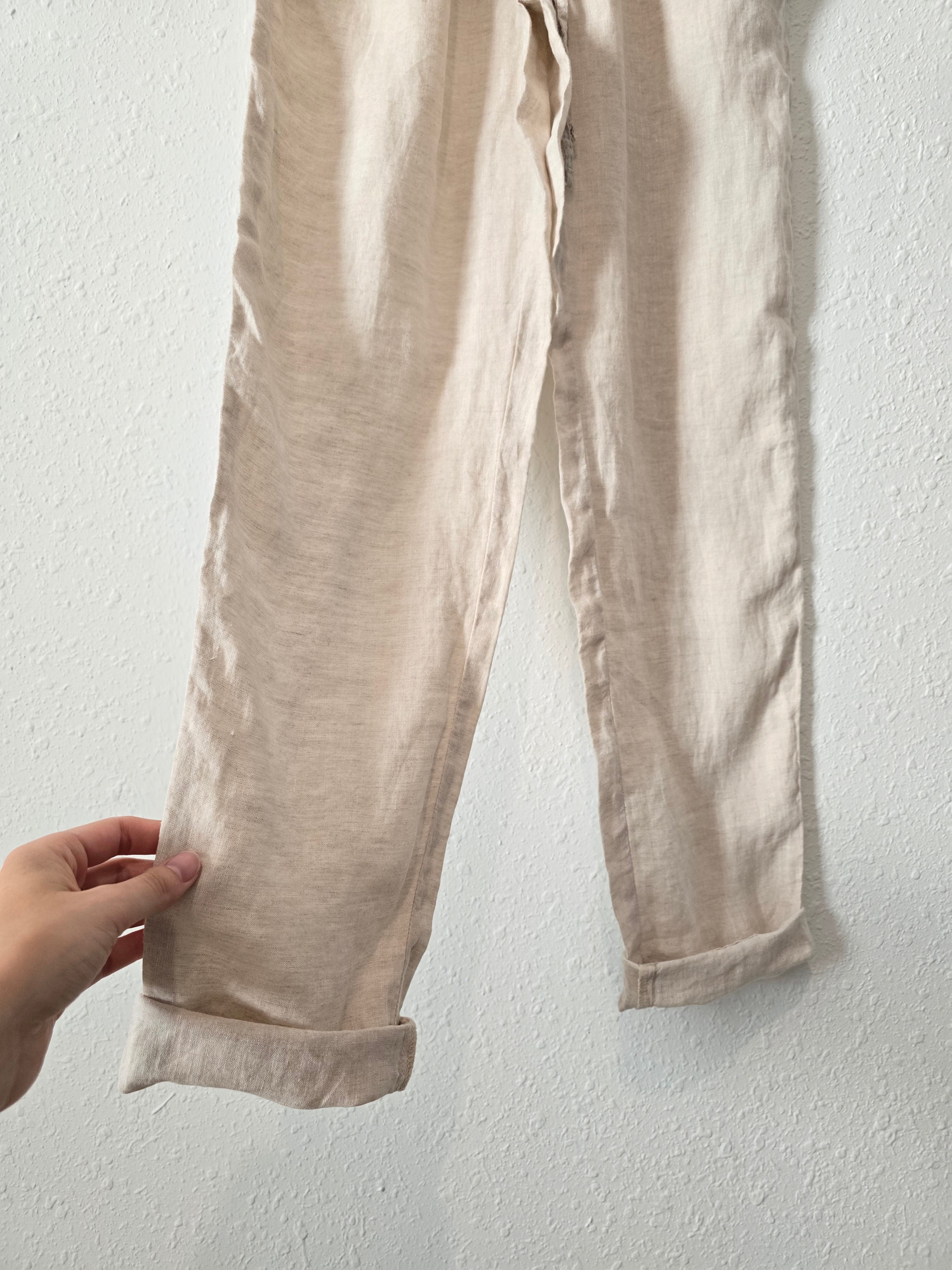 NEW Linen Straight Pants (XS)