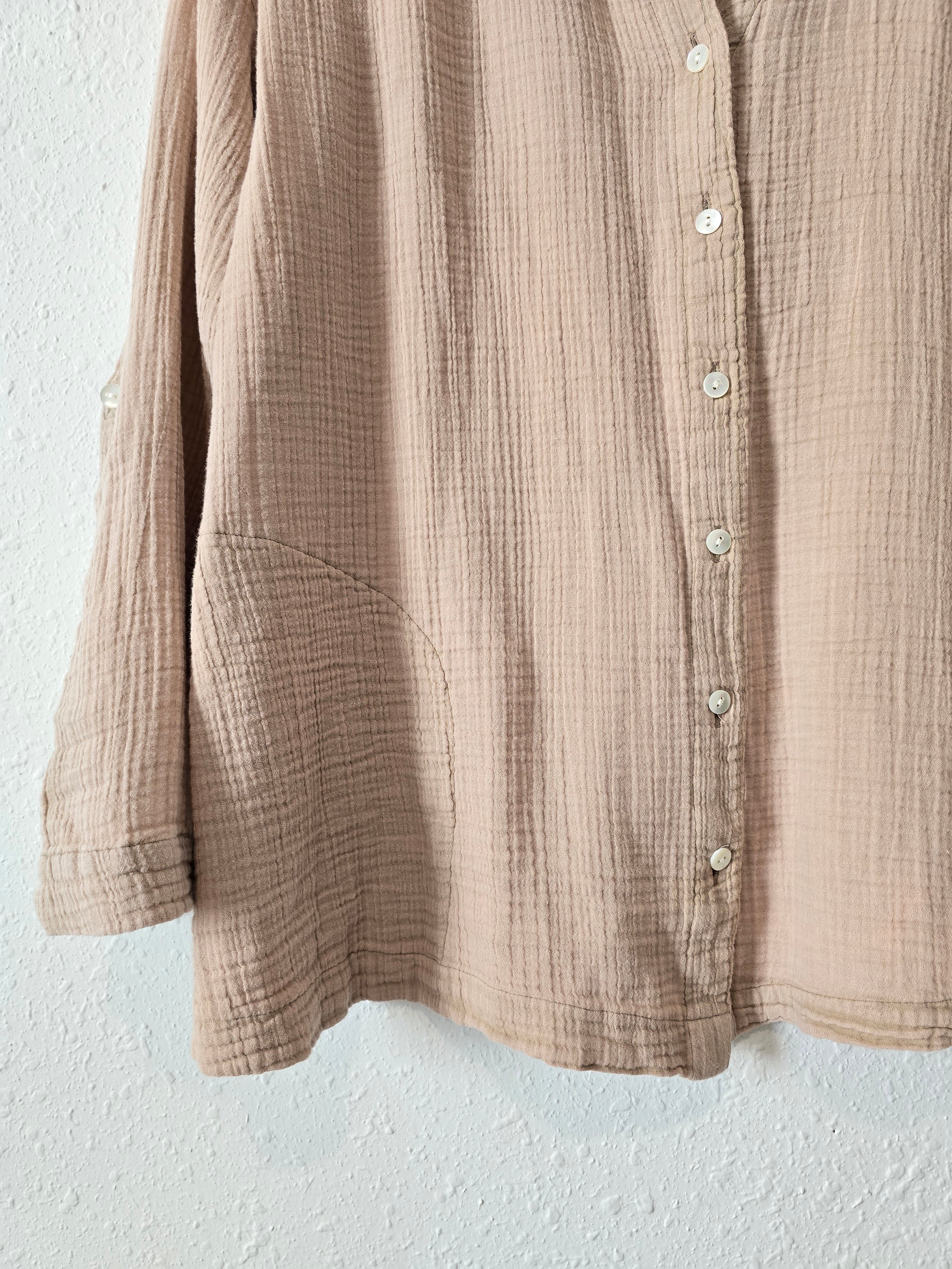 Cotton Gauze Button Up (XSP)