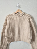 Chunky Knit Cropped Sweater (XS)