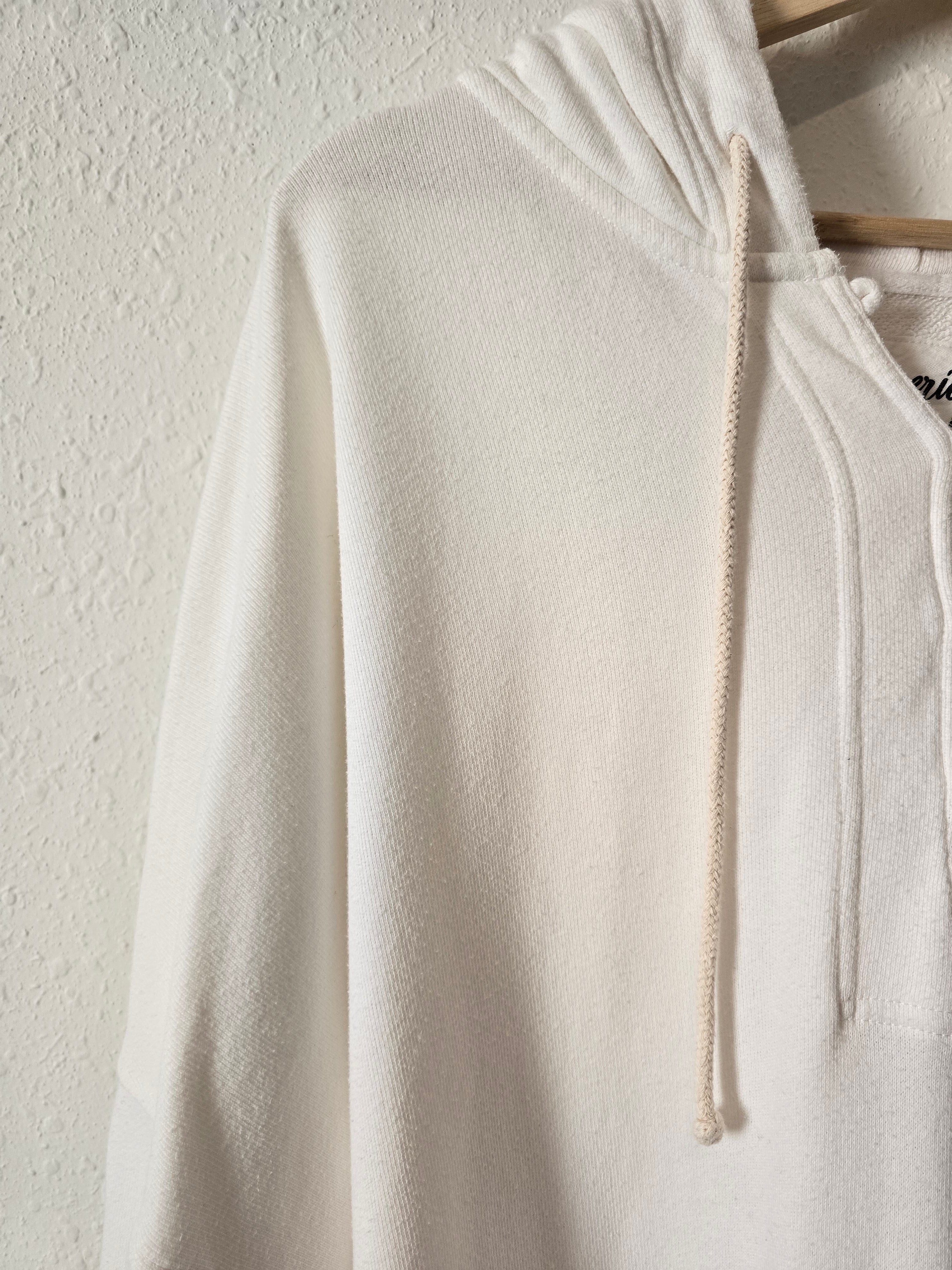 Aerie White Henley Sweatshirt (XXL)