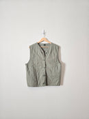 Button Up Cotton Quilted Vest (M)