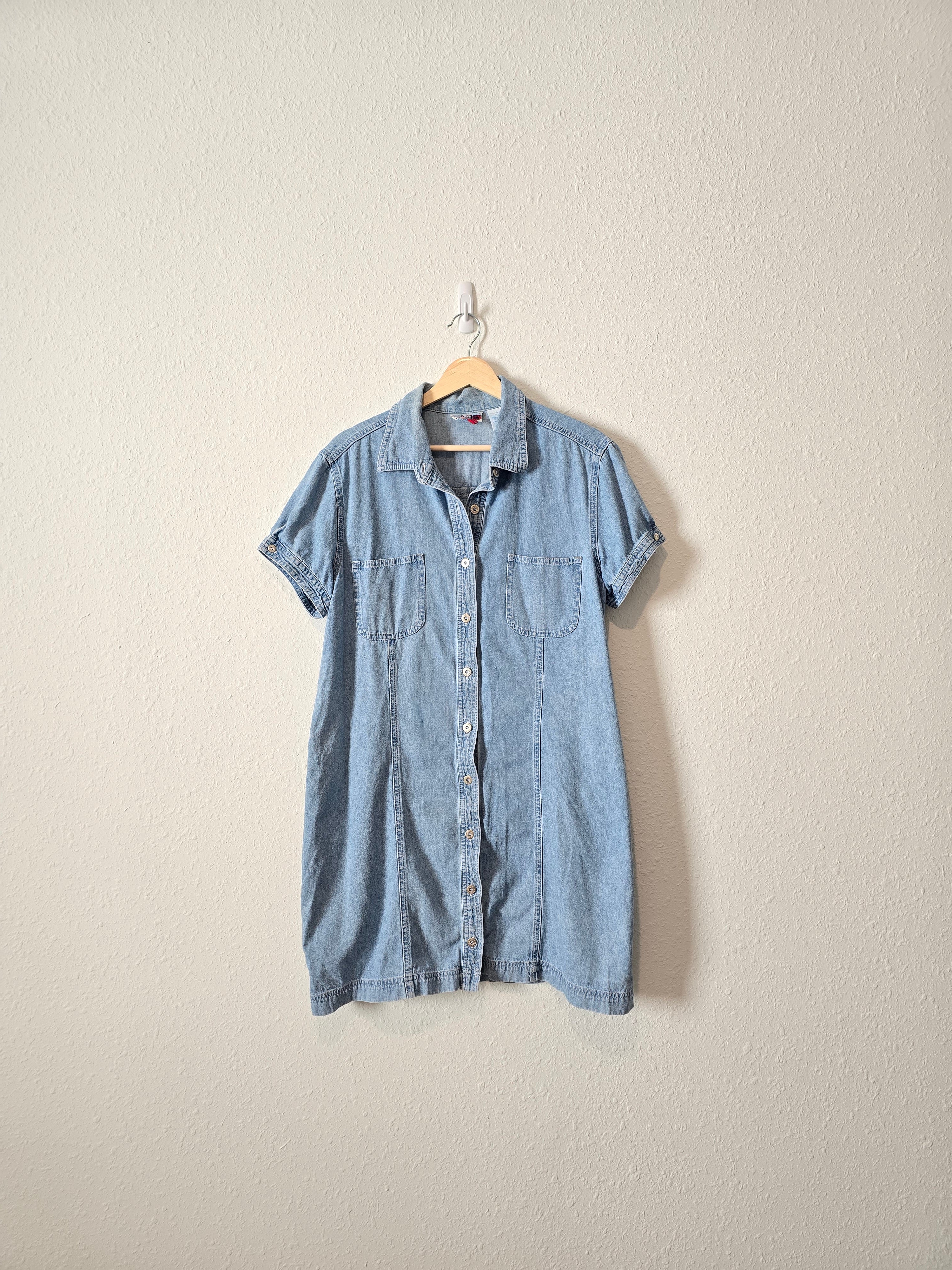 Vintage Denim Mini Dress (XL)