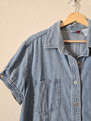 Vintage Denim Mini Dress (XL)